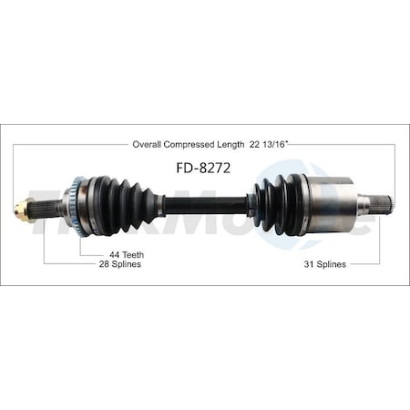 Surtrack Axle Cv Axle Shaft, Fd-8272 FD-8272